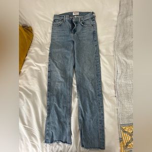 Agolde jeans size 23 straight light wash